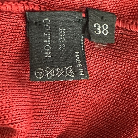 PRADA Red Knit Military-Style Cotton Shirt - Size 38 (IT) - Picture 5 of 9